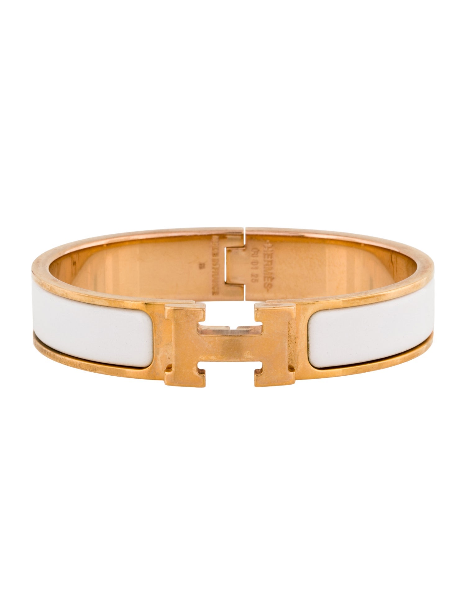 Hermès Enamel Clic H Bangle Bracelet